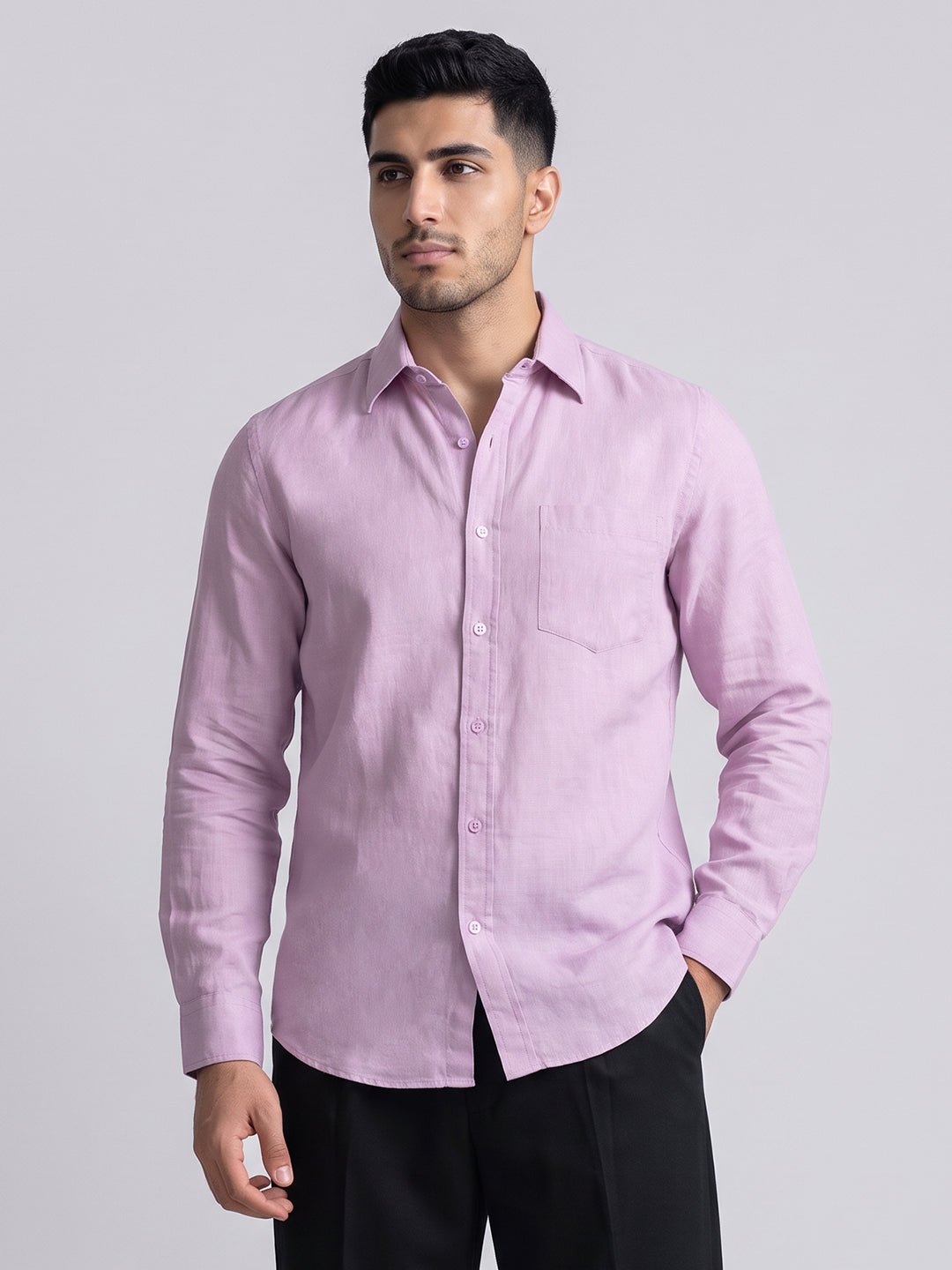 Dusty Pink Cotton Linen Shirt