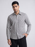 Ash Grey Printed Shirt