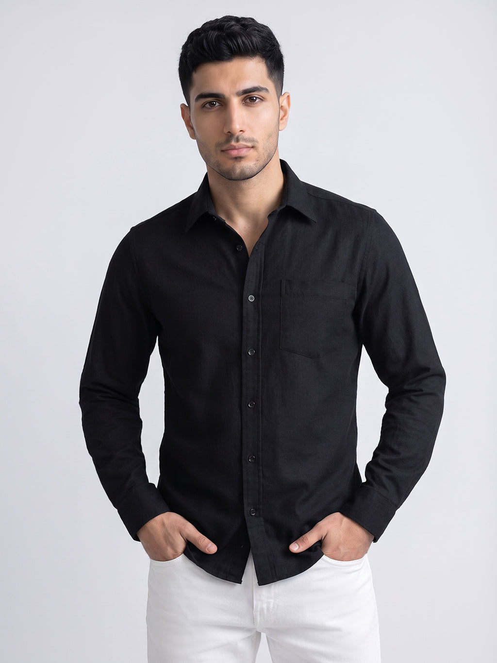 Black Woven Shirt