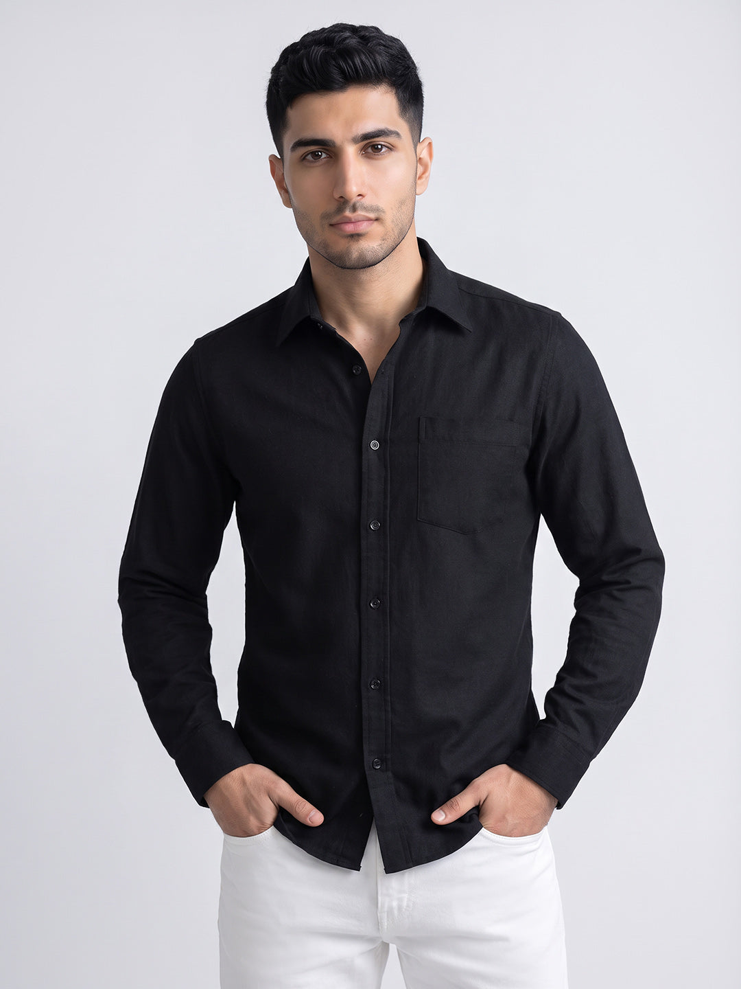 Black Woven Shirt