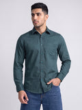 Teal Textured Jacquard Shirt