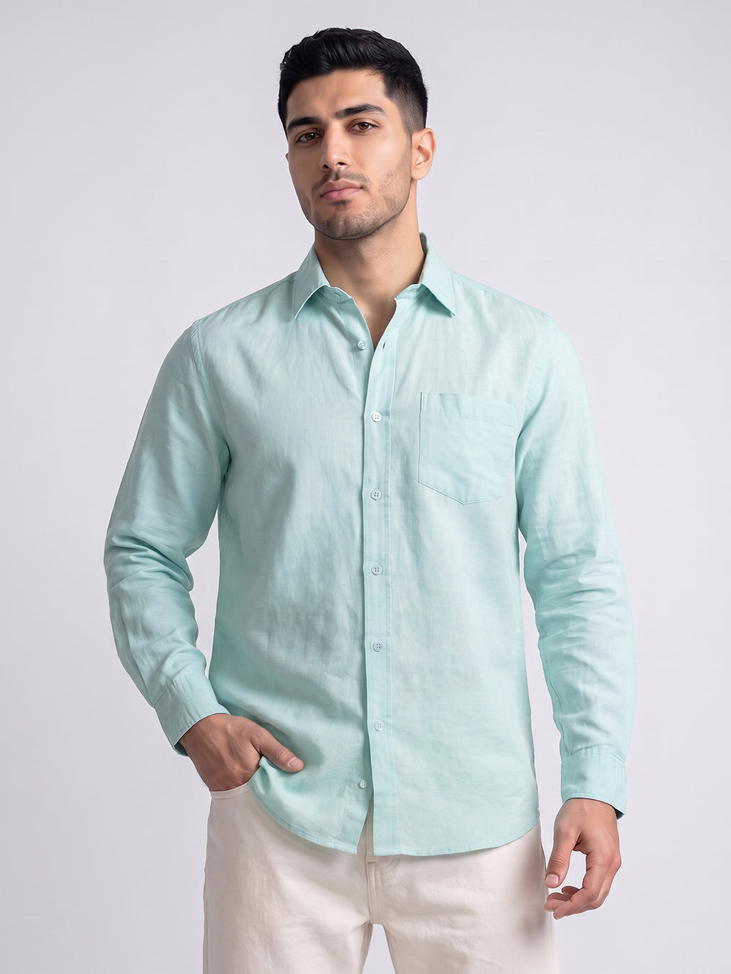 Mint Linen Shirt