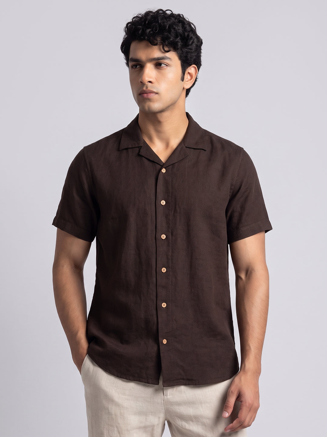 Chocolate Brown Resort Shirt