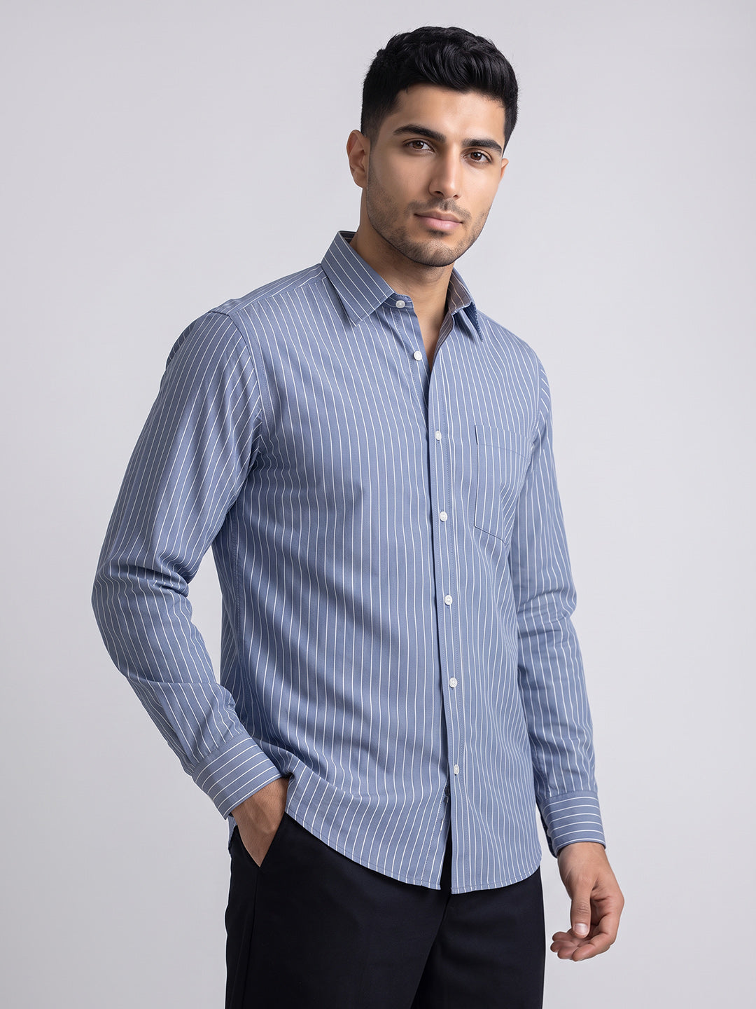 Blue Pinstripe Shirt