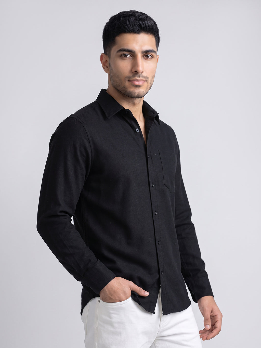 Black Woven Shirt