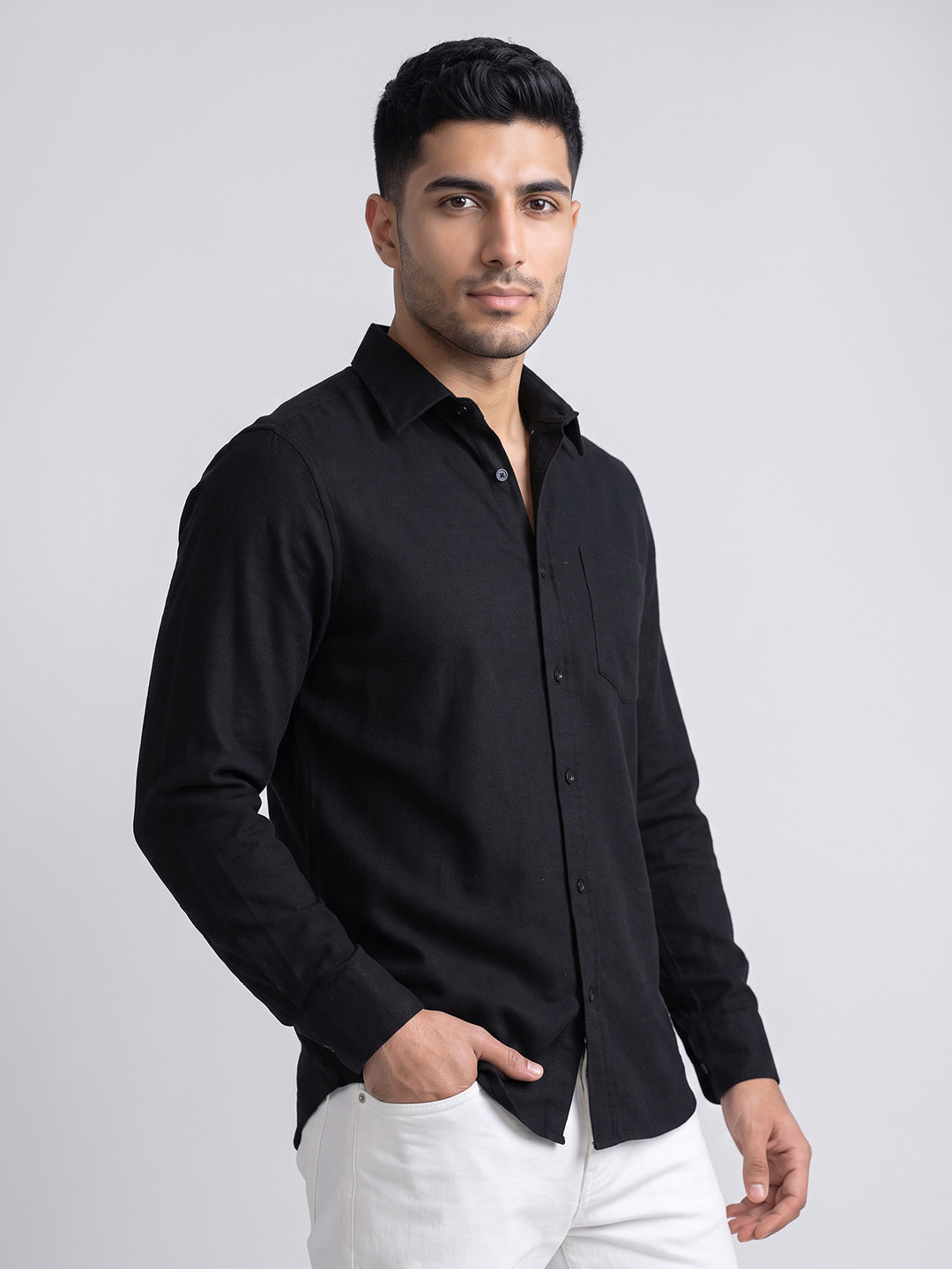 Black Woven Shirt