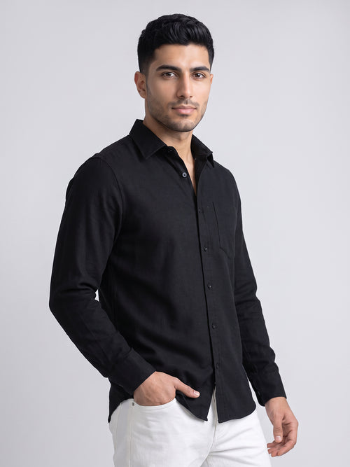 Black Woven Shirt