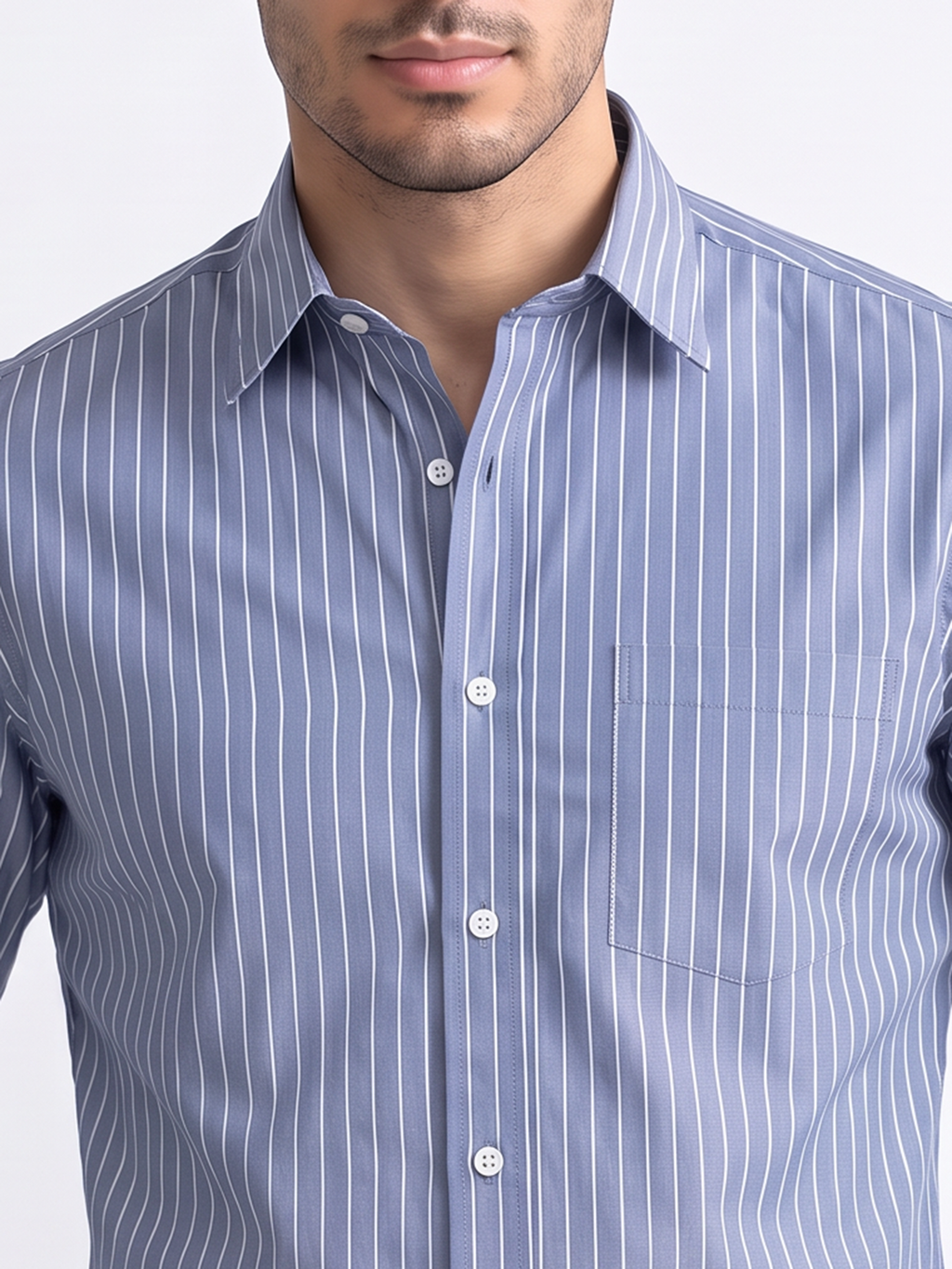 Blue Pinstripe Shirt