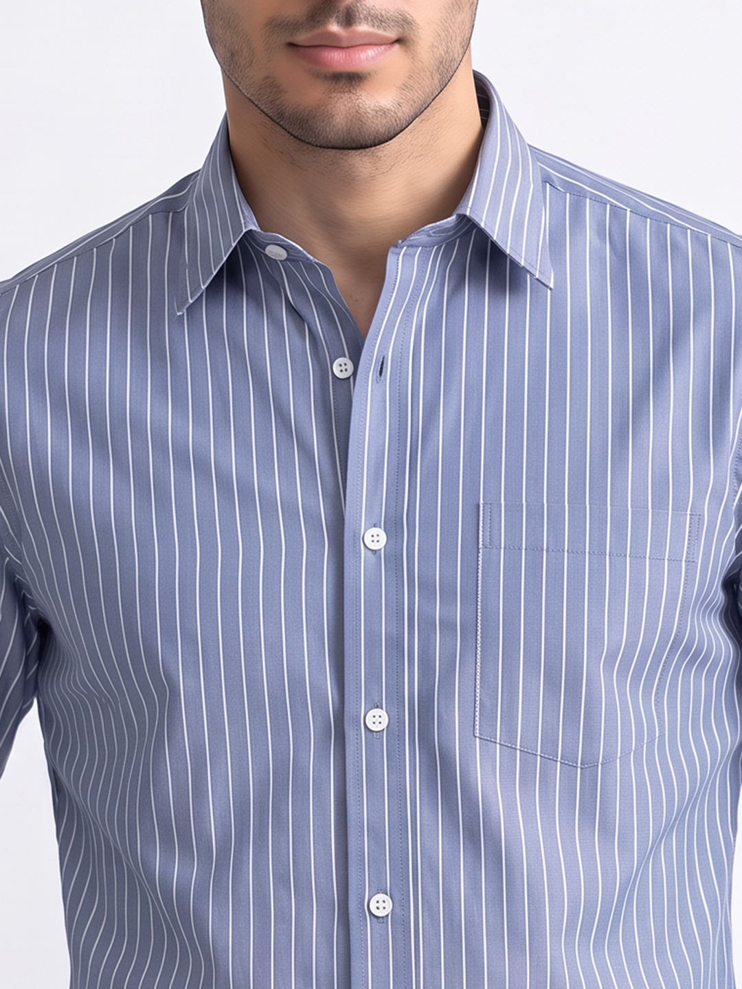 Blue Pinstripe Shirt