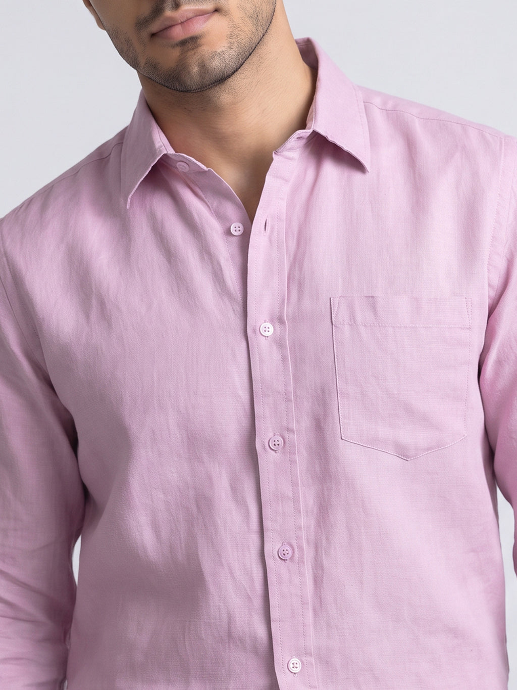 Dusty Pink Cotton Linen Shirt