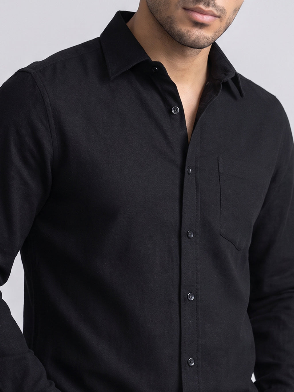 Black Woven Shirt