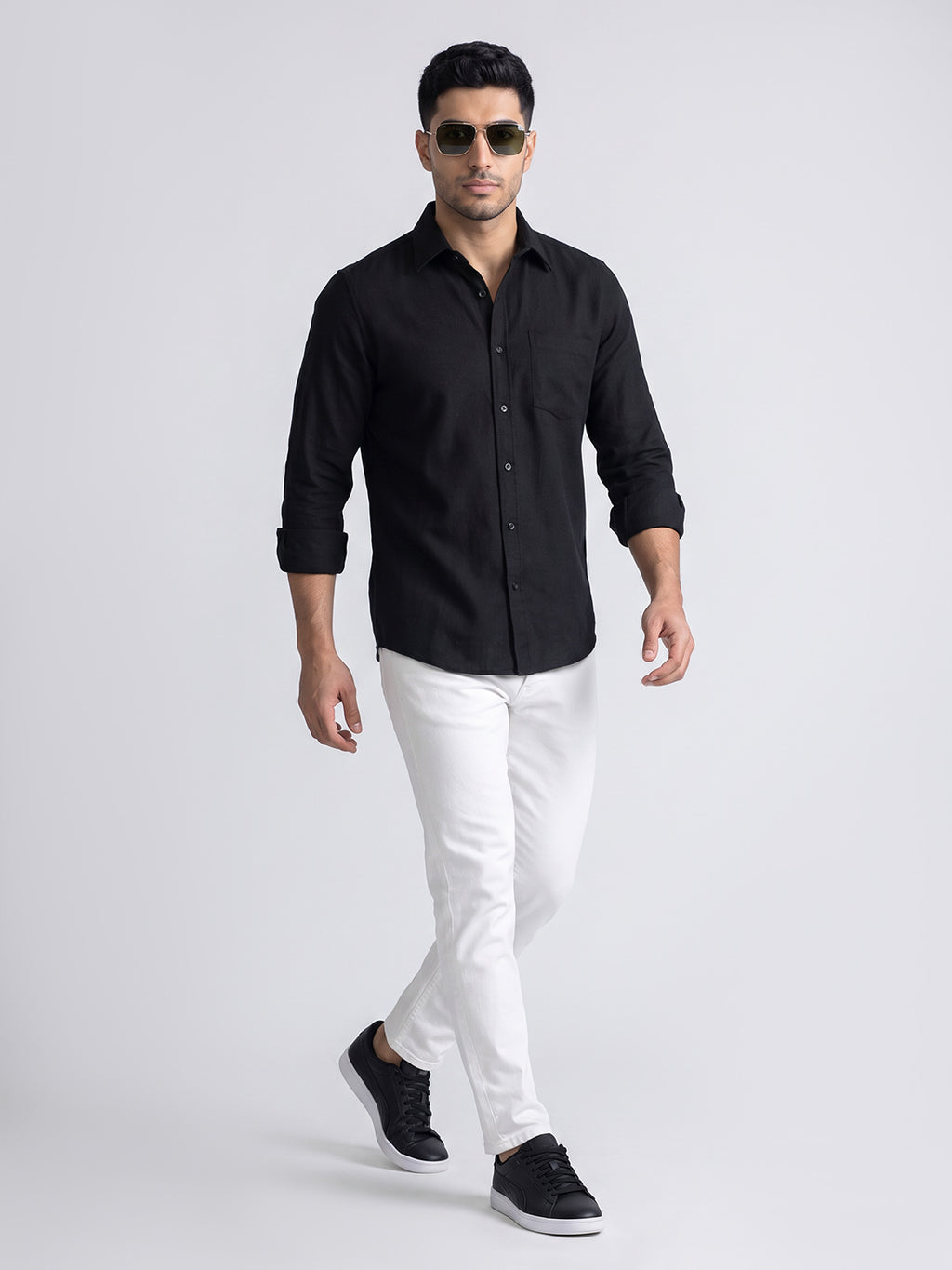 Black Woven Shirt