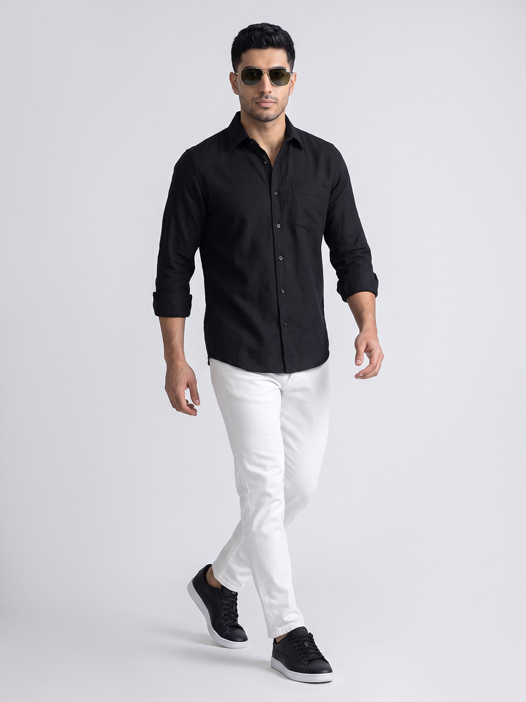 Black Woven Shirt