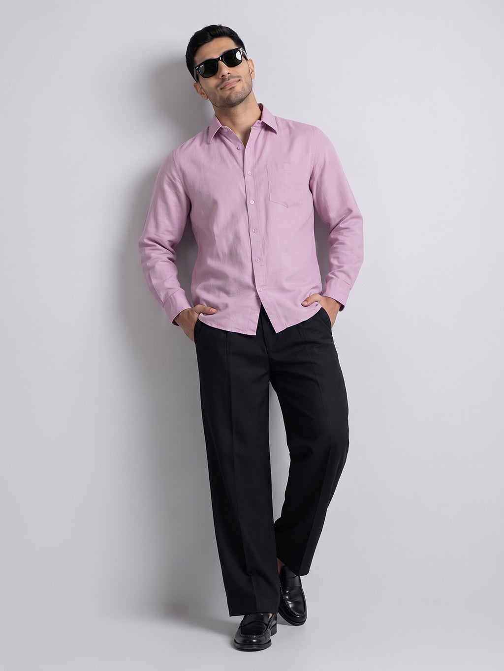 Dusty Pink Cotton Linen Shirt