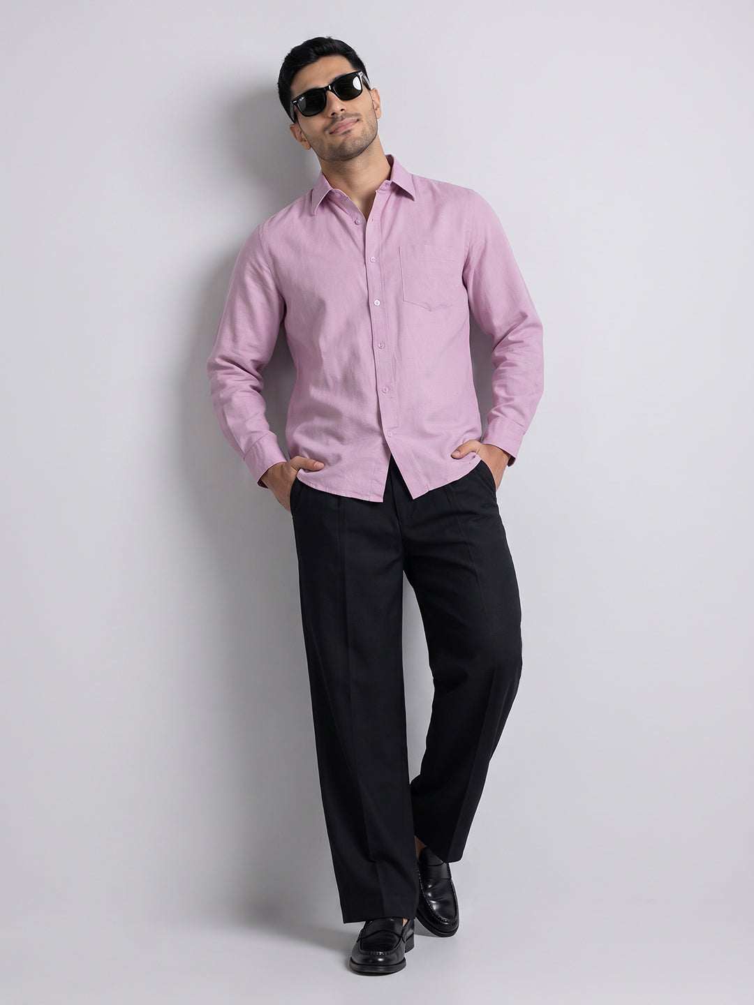 Dusty Pink Cotton Linen Shirt